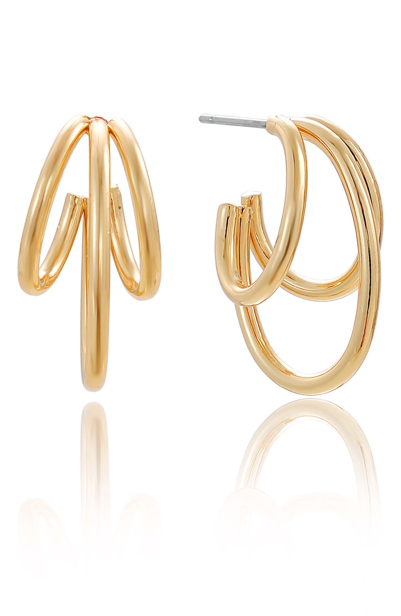 Ettika Triple Bar Hoop Earrings