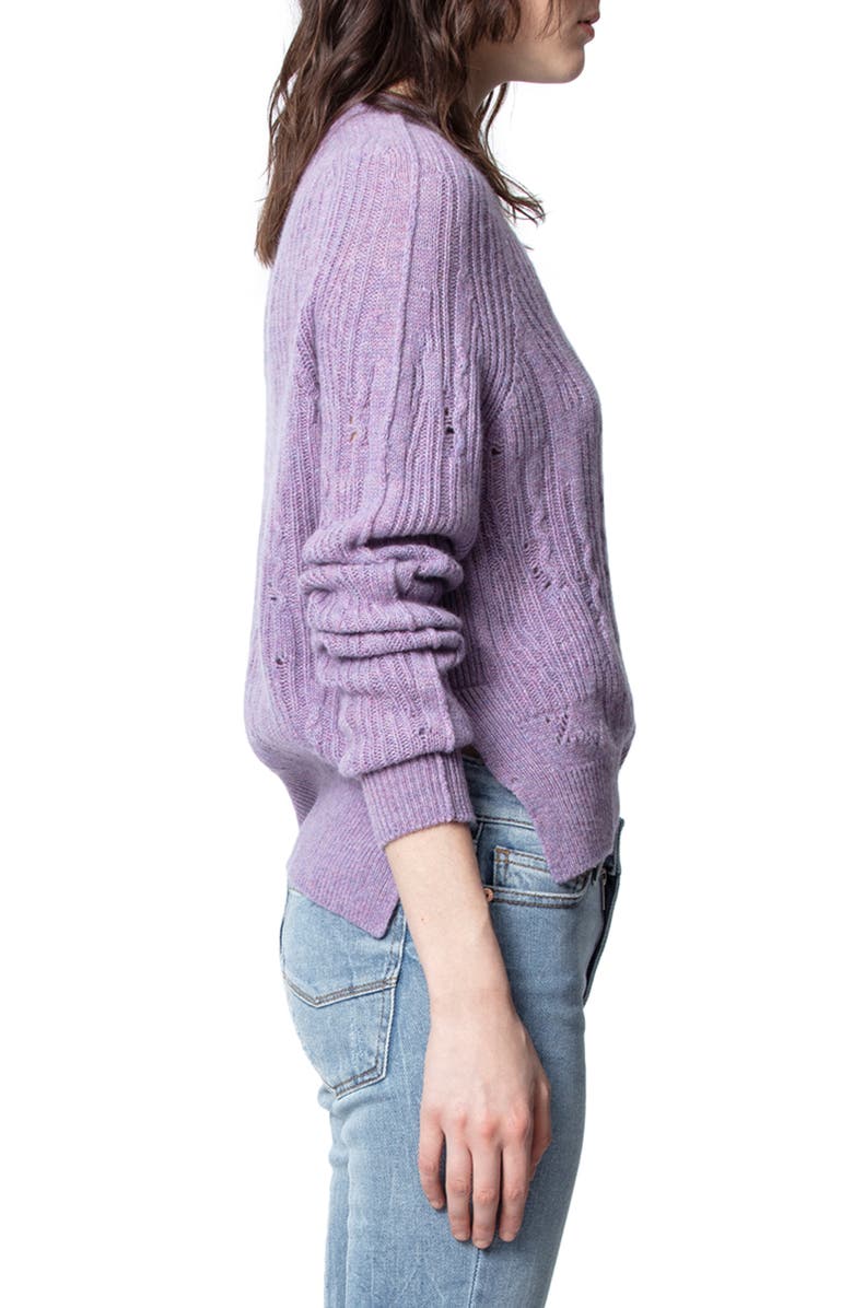 Zadig & Voltaire Lili C Destroy Sweater, Alternate, color,