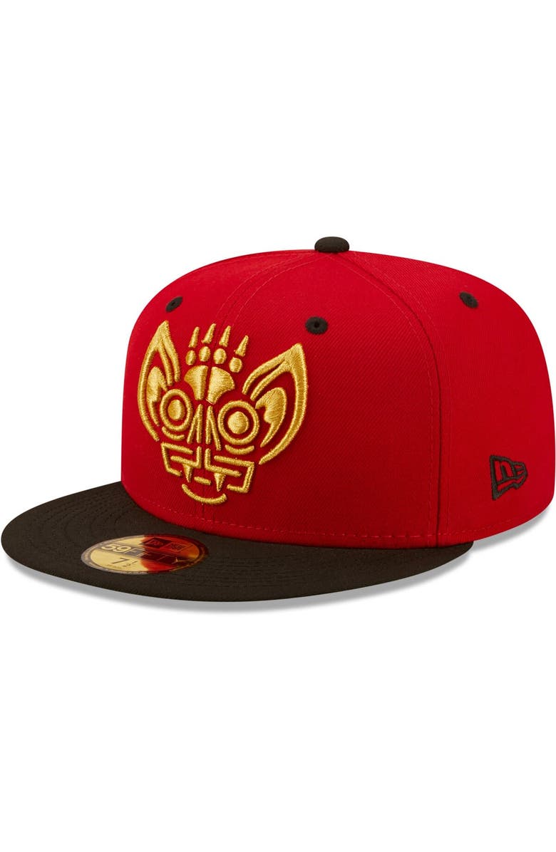 New Era Men's New Era Red/Black Murciélagos de Louisville Copa De La Diversion 59FIFTY Fitted Hat, Main, color, Red
