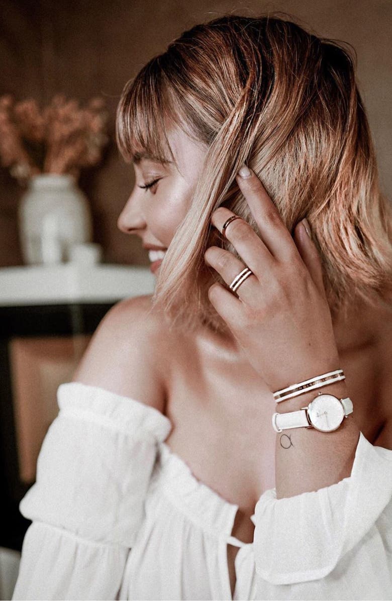 Daniel Wellington Classic Petite Bondi Leather Strap Watch, 28mm, Alternate, color, 