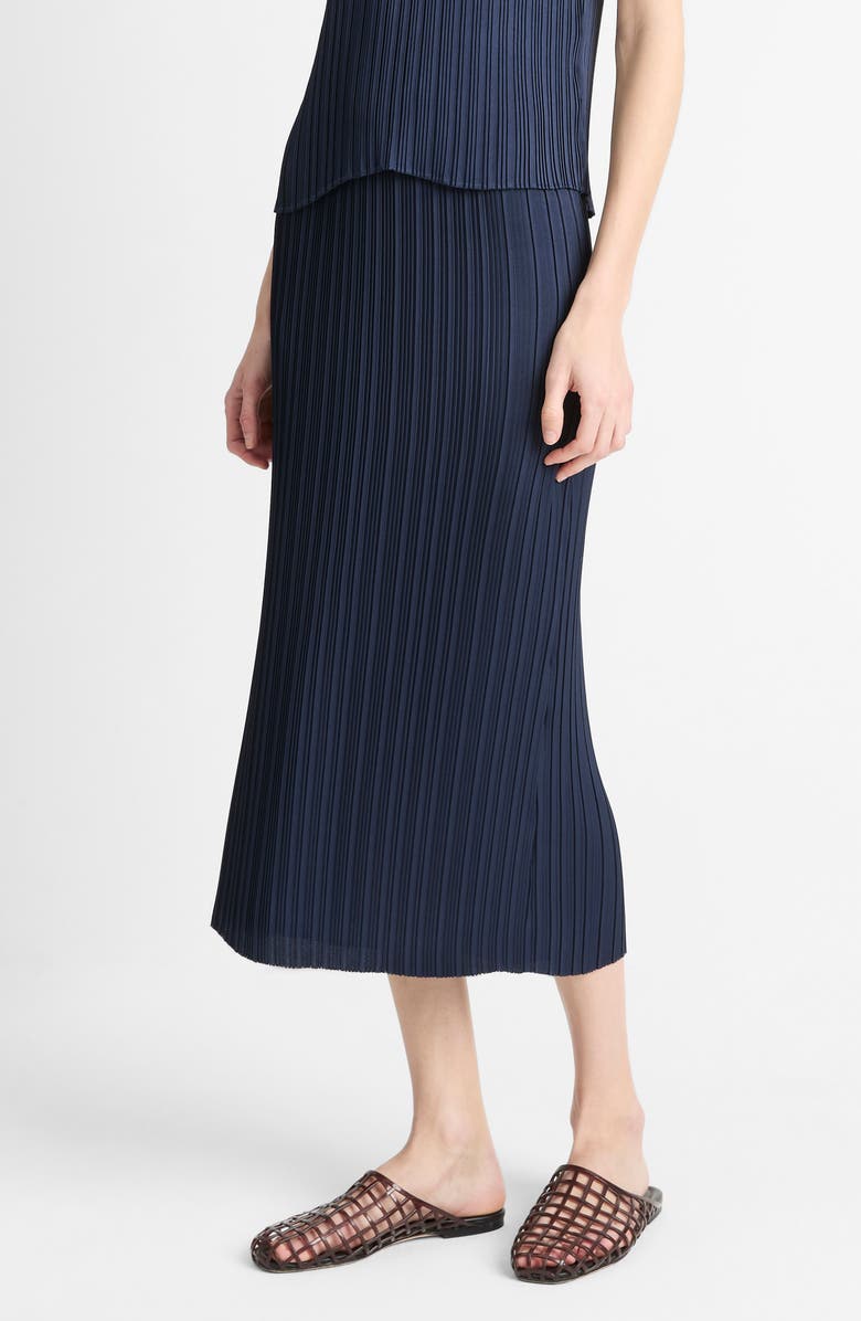 Vince Pleat Skirt, Alternate, color, Coastal Blue