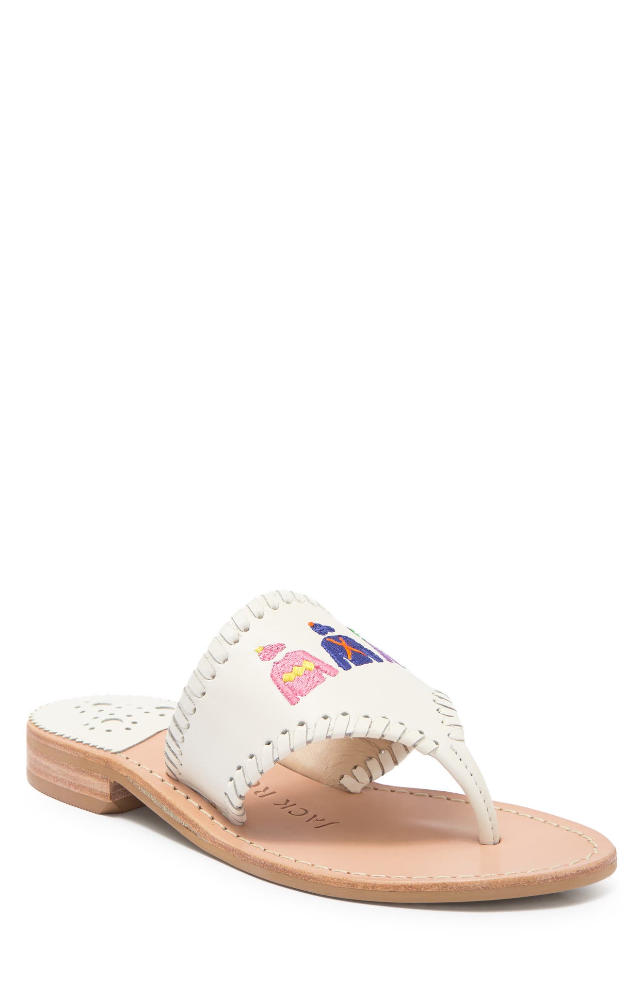 Jack Rogers Embroidered Jockey Sandal, Main, color, 