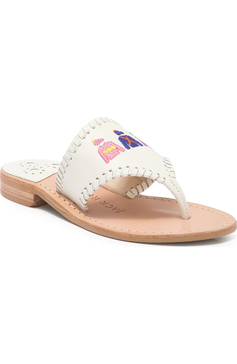 Jack Rogers Embroidered Jockey Sandal, Main, color,