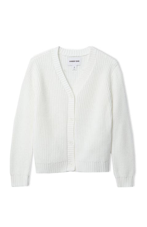 Girls Plus Button Front Knit Cardigan