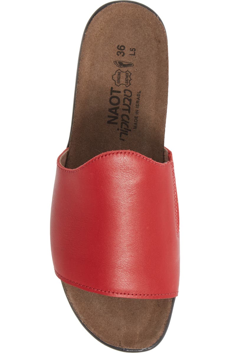Naot Skylar Slide Sandal, Alternate, color, Kiss Red Leather