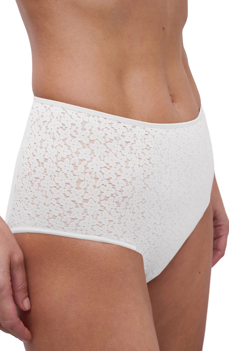 Chantelle Lingerie Norah Comfort High Waist Briefs, Alternate, color, White