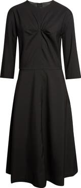 Marni Pleat Bodice Wool Midi Dress