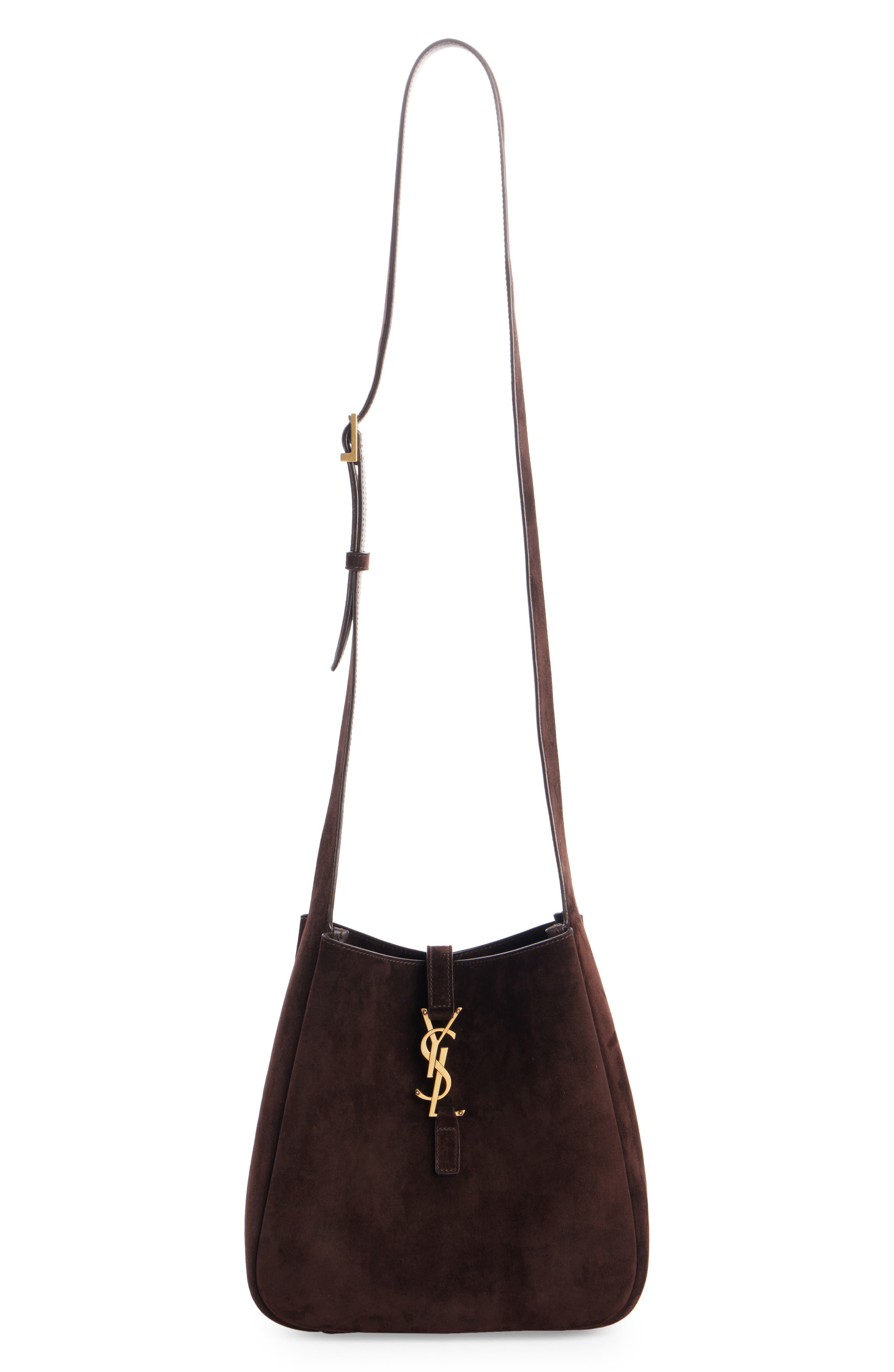 Le 5 à 7 Supple Suede Crossbody Bag, Alternate, color, DARK SWEET CHOCO
