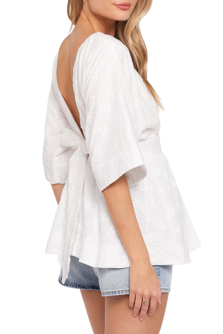 Camila Tie Back Top, Alternate, color, WHITE EMBROIDERY