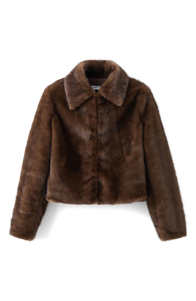 MANGO Faux Fur Jacket, Main, color, 