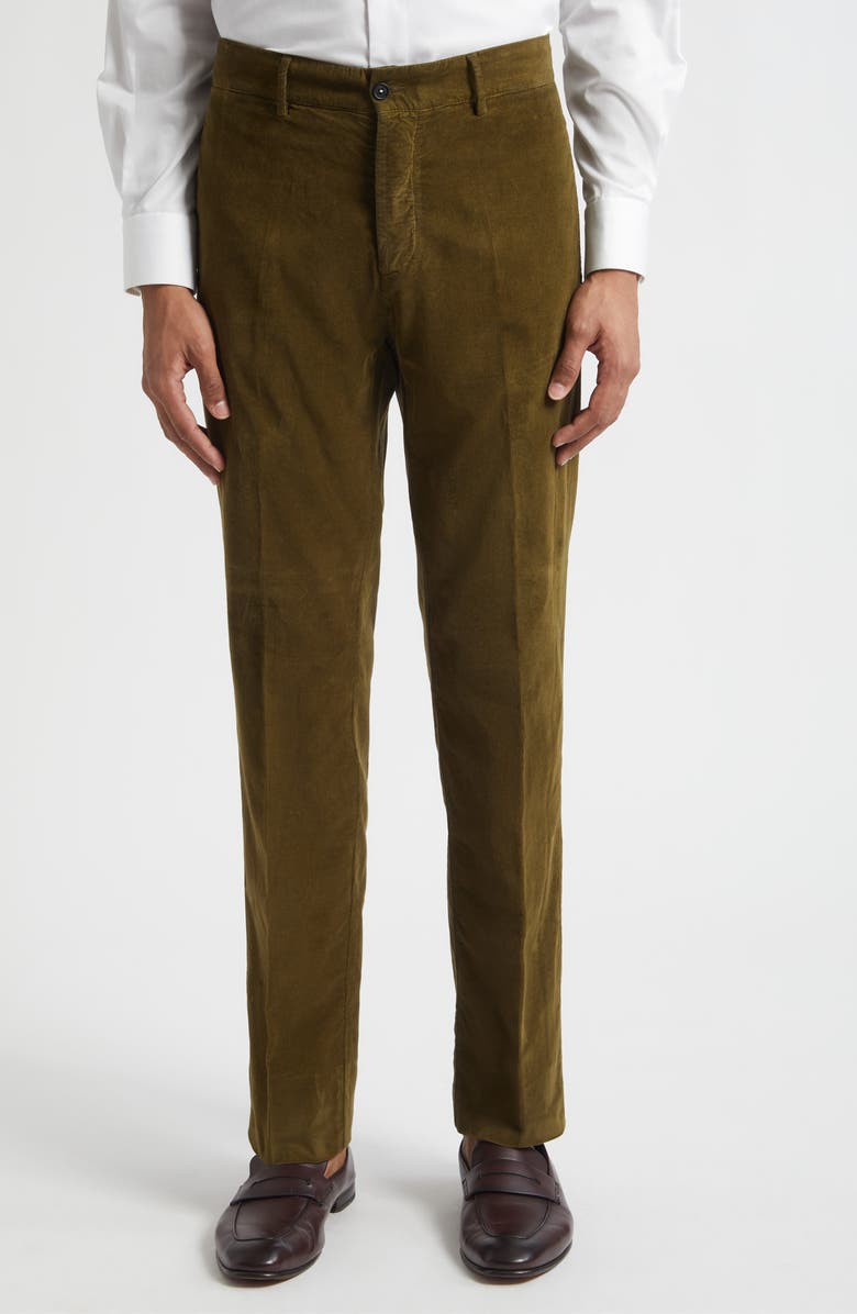 Massimo Alba Cotton Corduroy Suit, Alternate, color, Military
