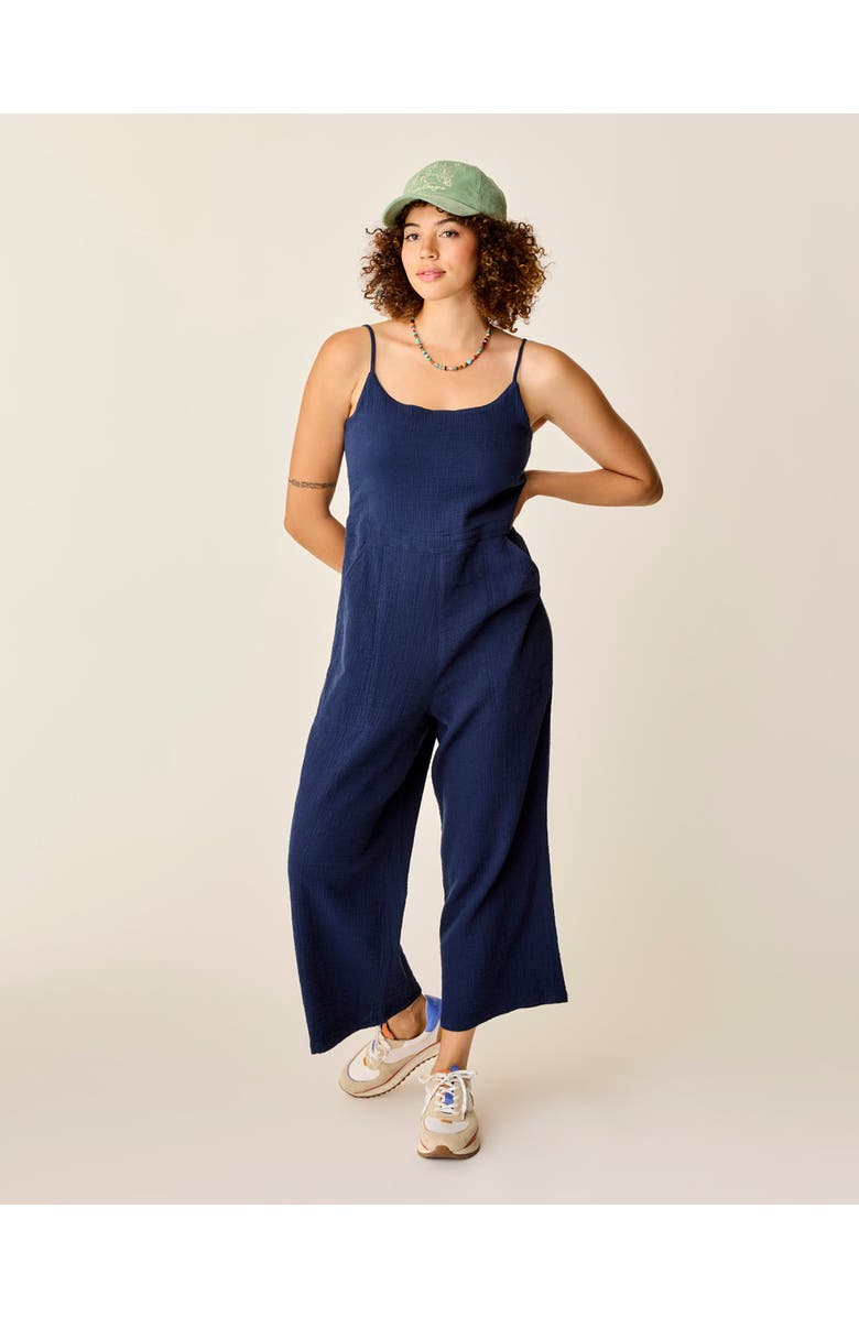 Carve Designs Knox Gauze Jumpsuit, Main, color, Navy