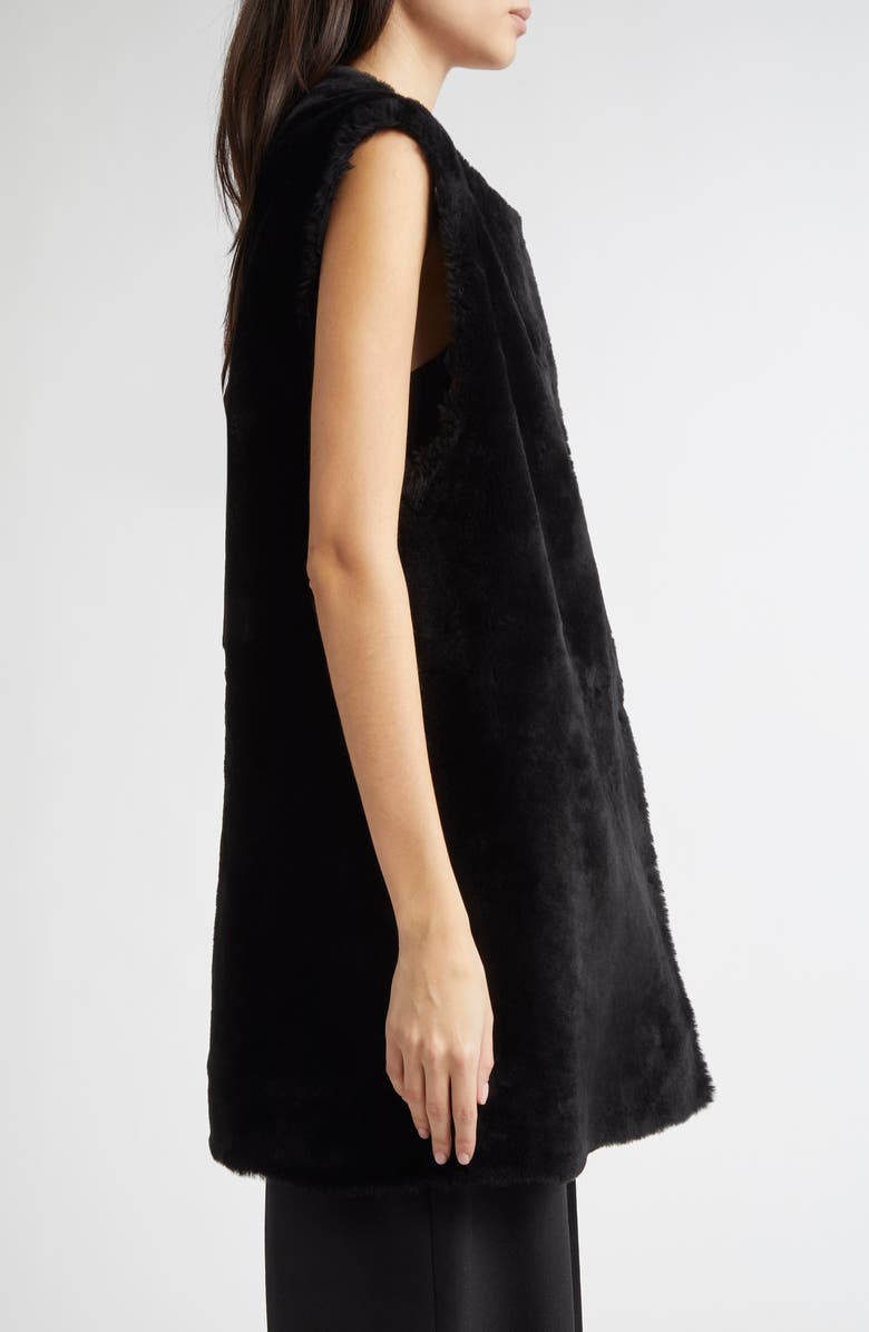 TOTEME Plush Genuine Shearling Vest, Alternate, color, Black