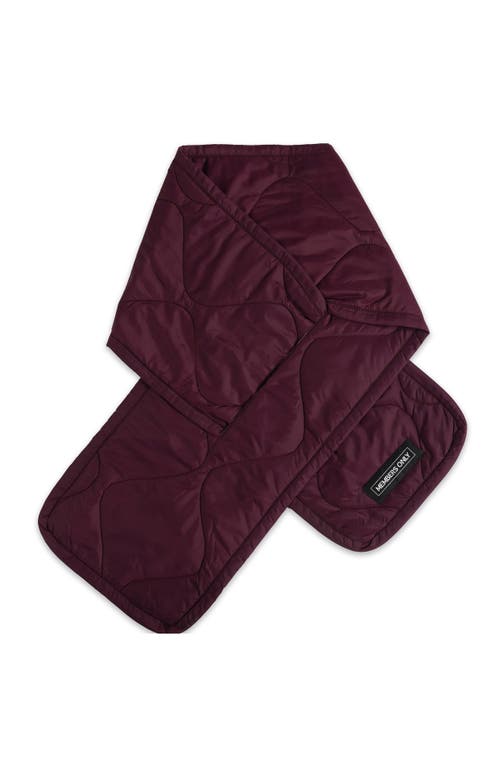 Members Only Quilted Scarf In Burgundy