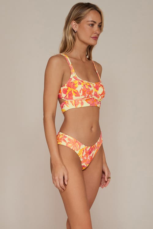 Swim Systems Hazel Hipster Bikini Swim Bottoms In Island Coral Crinkle Rib