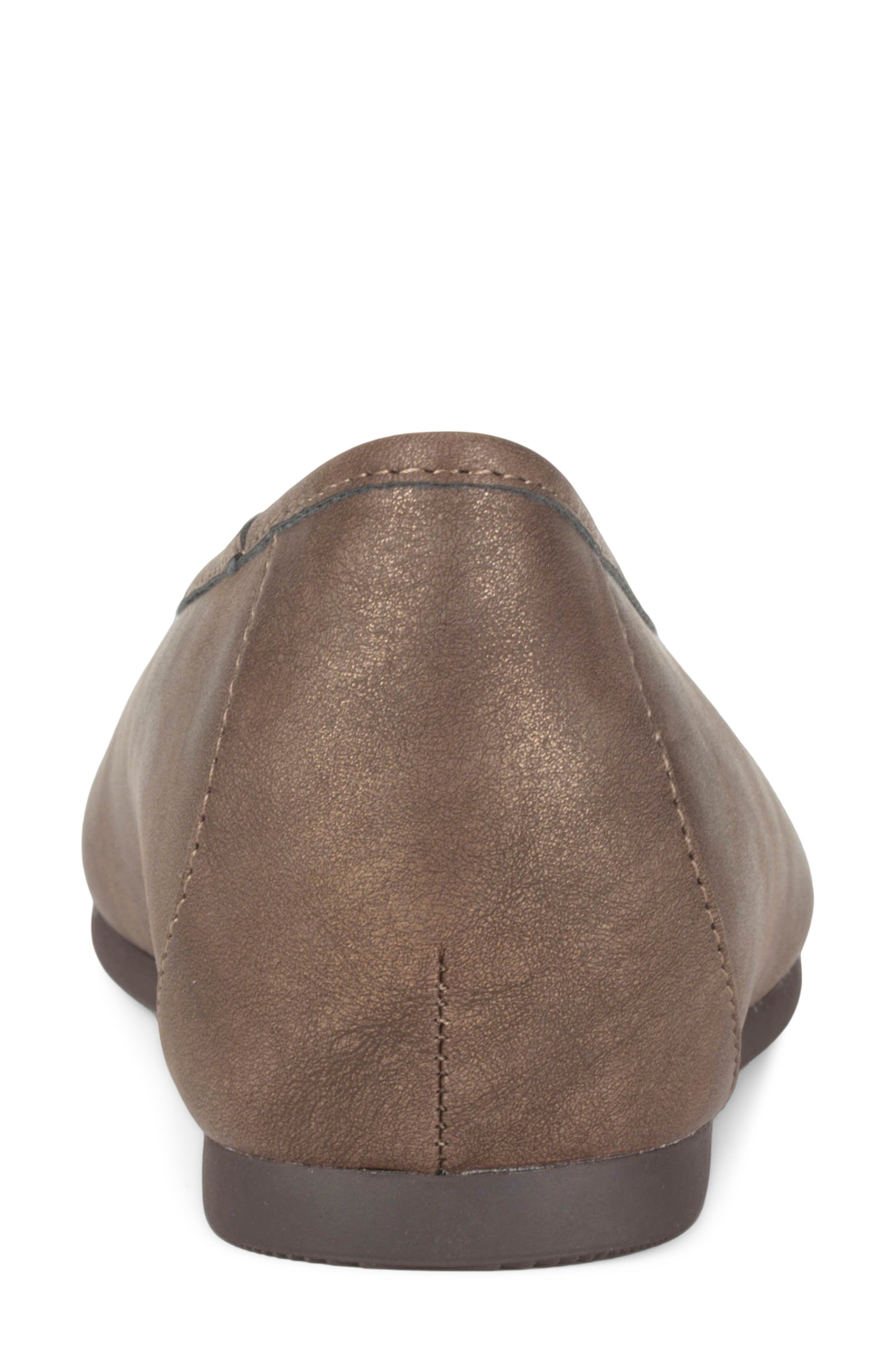 Ryalie Faux Leather Flat, Alternate, color, BROWN