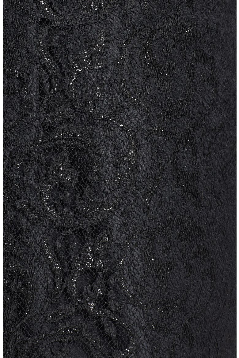 Hudson Metallic Lace Sheath Dress, Alternate, color, BLACK LACE