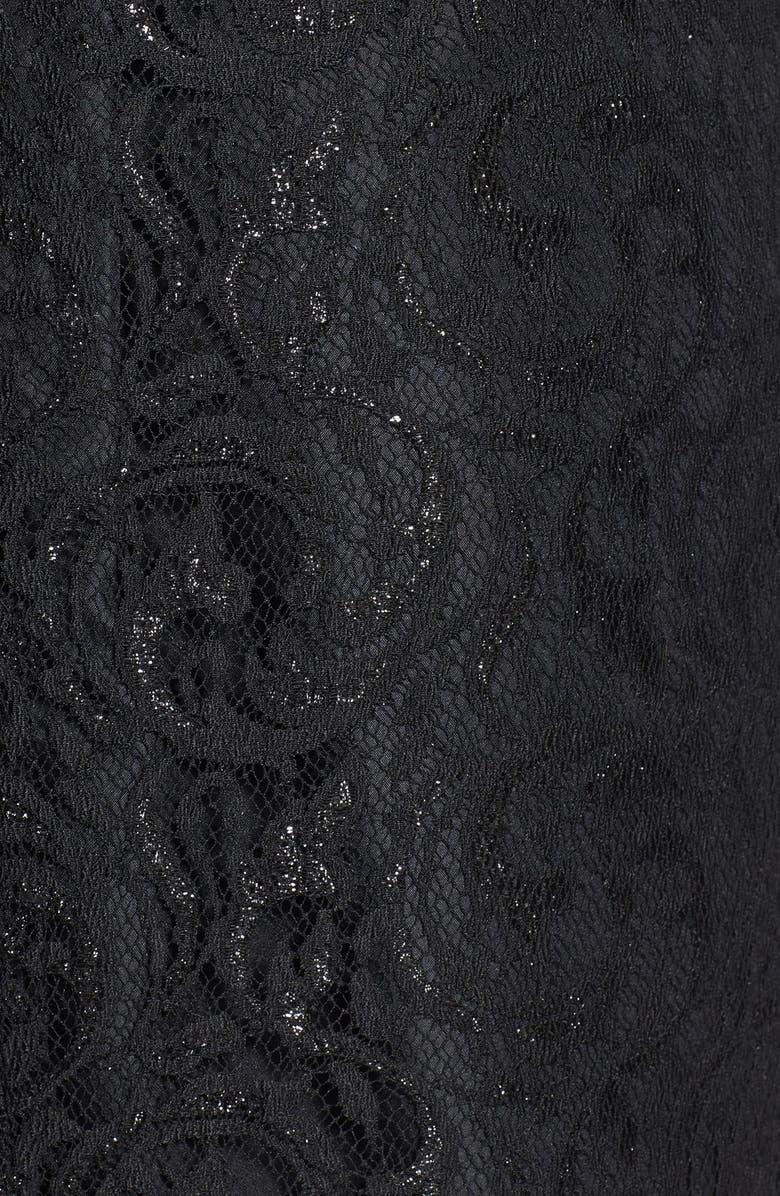 Jenny Yoo Hudson Metallic Lace Sheath Dress, Alternate, color, 