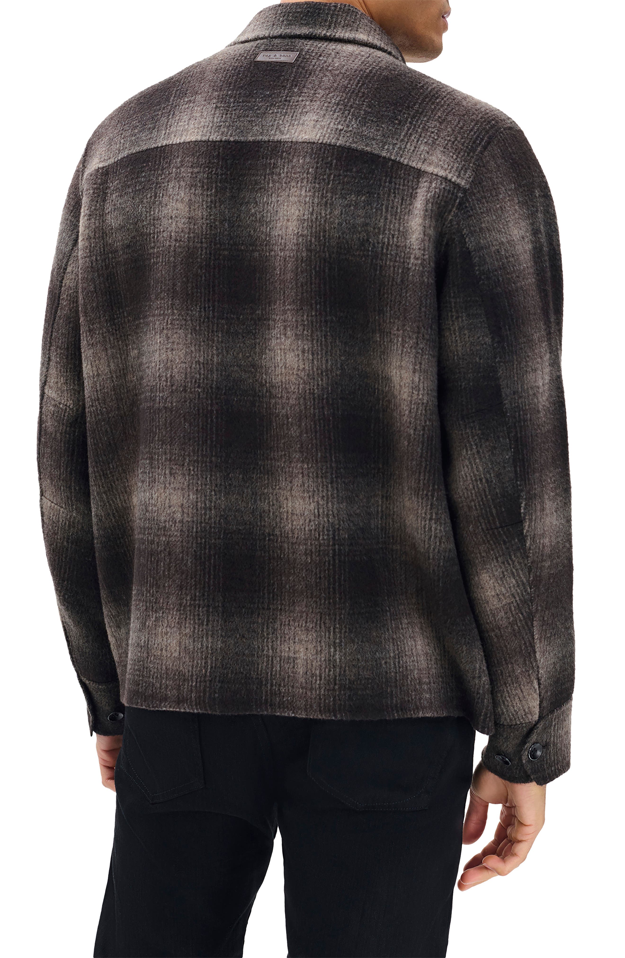 Austin Plaid Wool Blend Flannel Button-Up Shirt Jacket - image 2