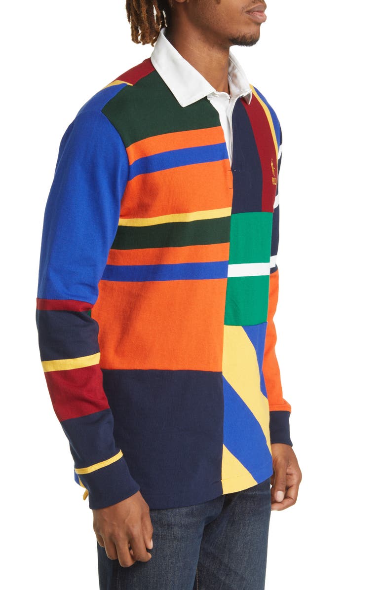 Polo Ralph Lauren Men's Classic Fit Colorblock Long Sleeve Polo, Alternate, color, 