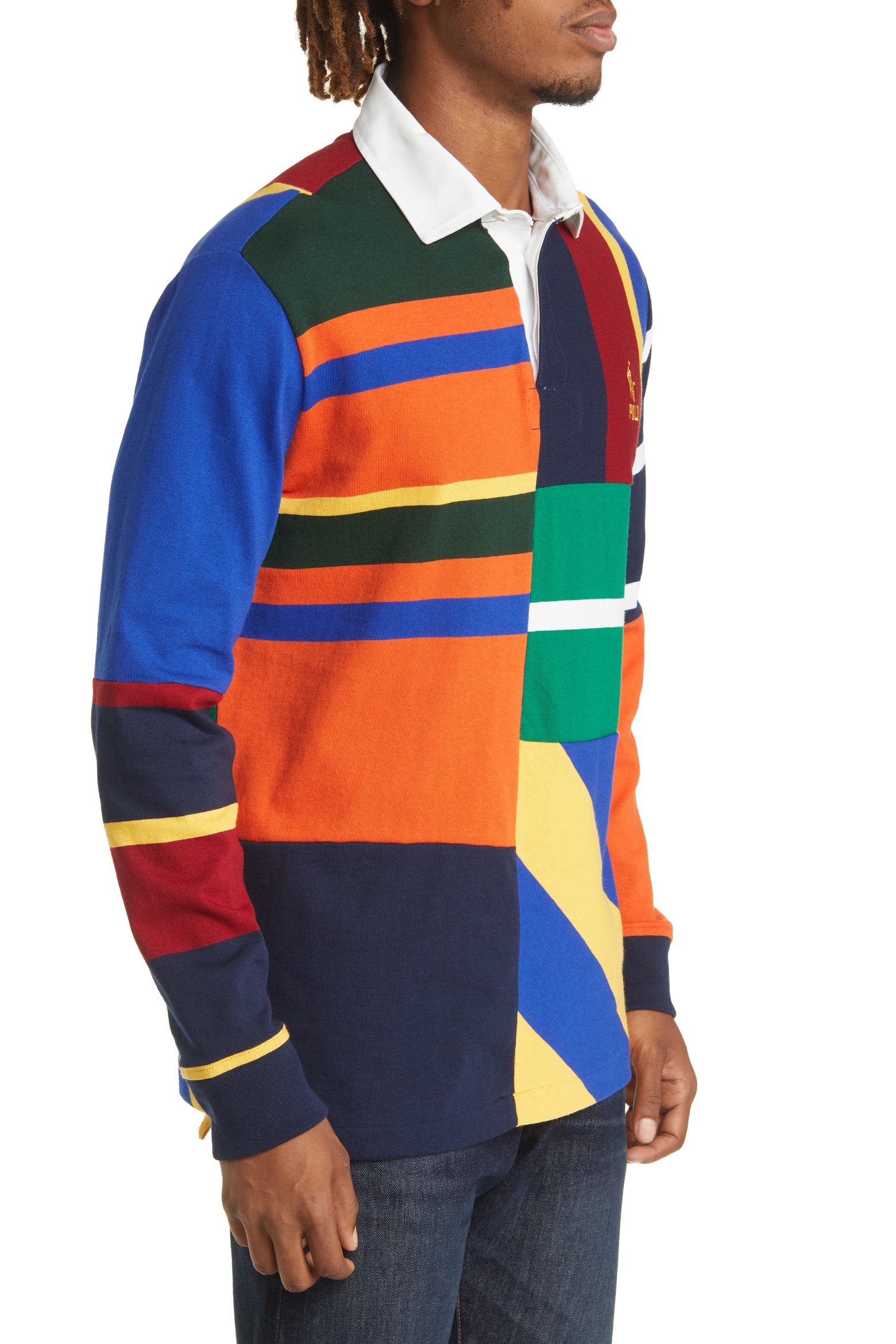 Color Explosion Event For Kids Polo Ralph Lauren Men's Classic Fit Colorblock Long Sleeve Polo (Men ...