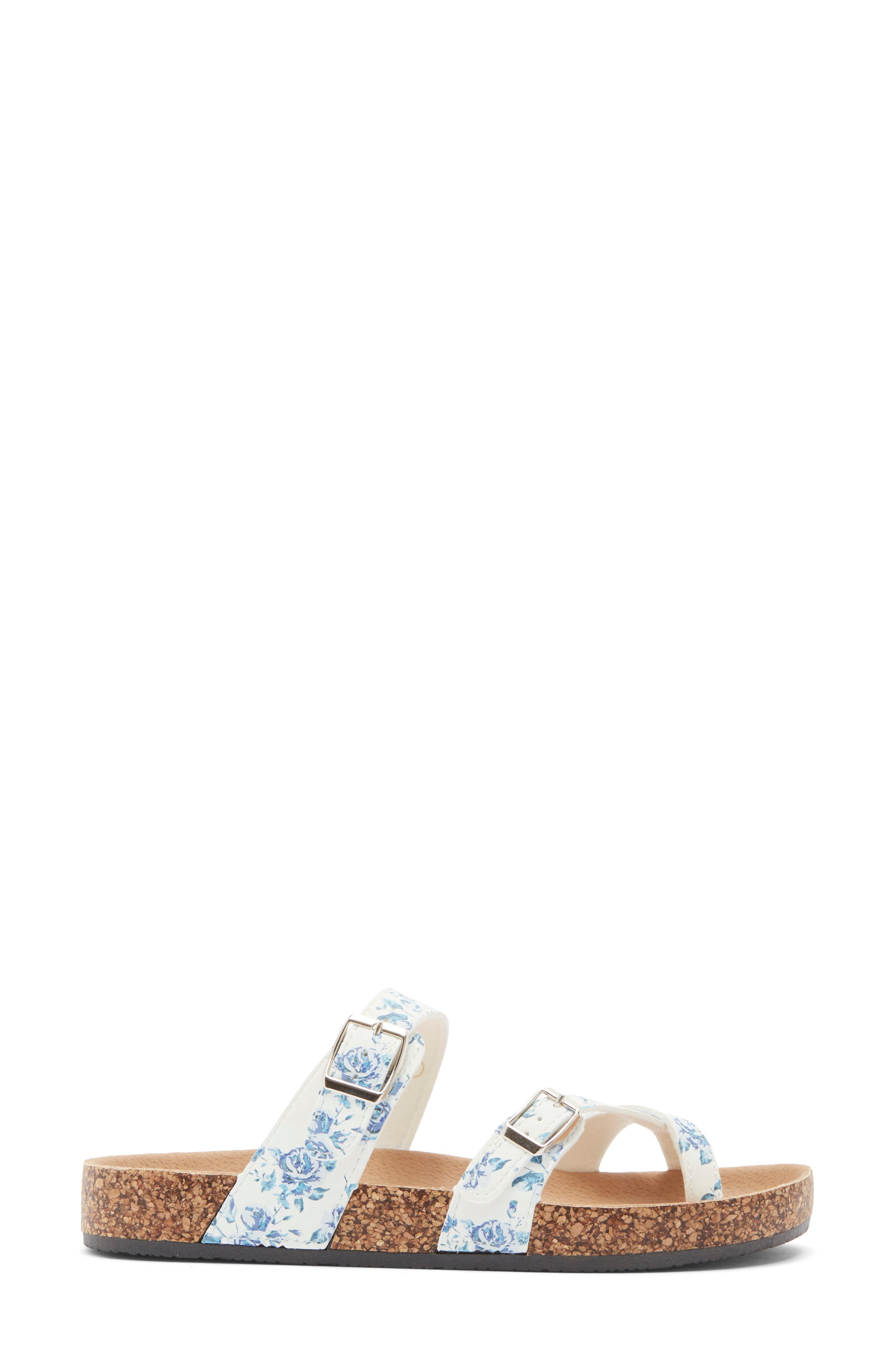 TOP MODA Amara Toe Loop Sandal, Alternate, color, White Pu