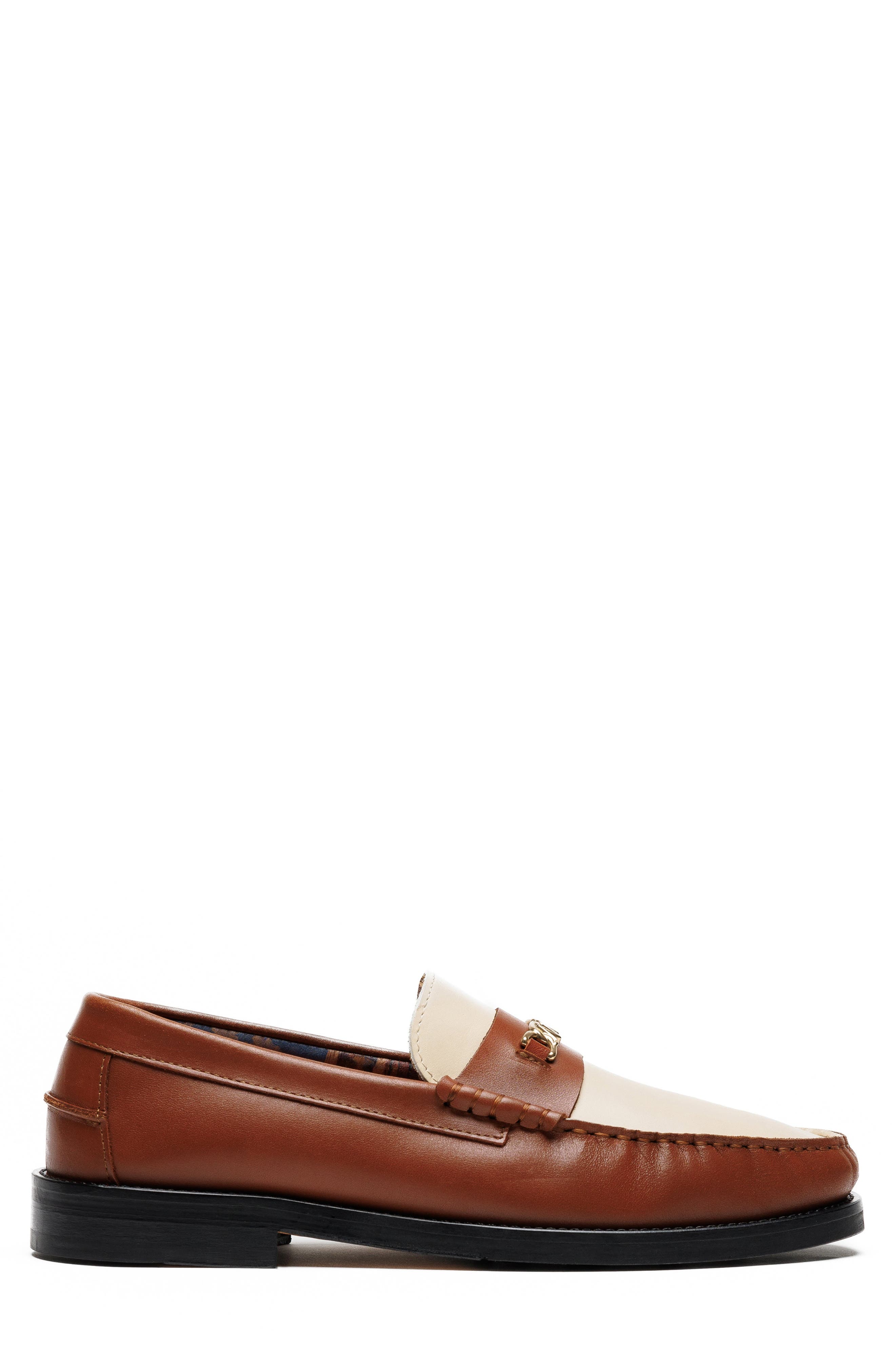 Roma Black Croc, Alternate, color, CHESTNUT/ CREAM-SNUFF LEATHER