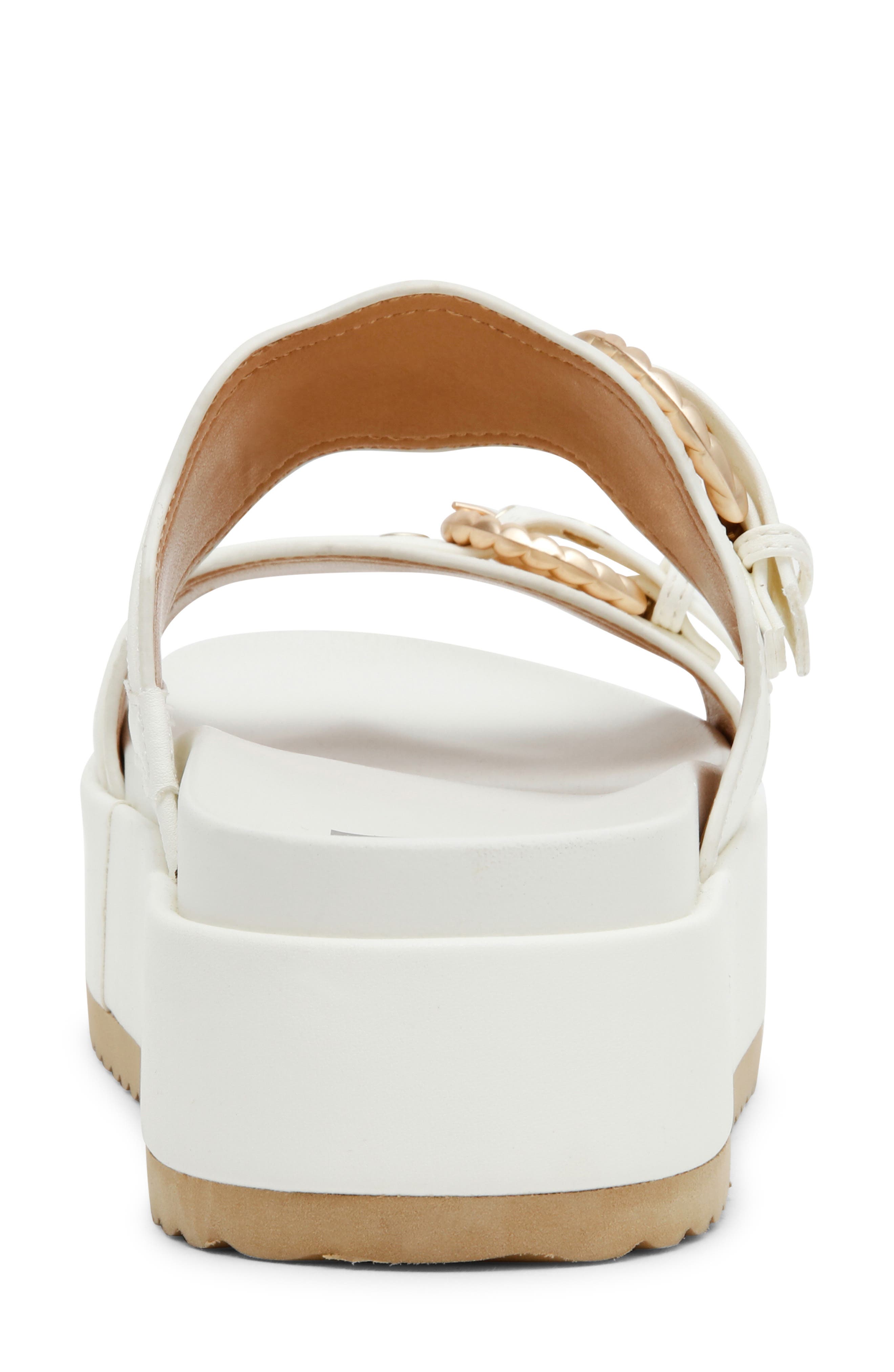 Serpent Platform Slide Sandal, Alternate, color, WHITE SMOOTH