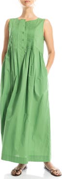 MAX STUDIO Sleeveless Button Front Maxi Dress