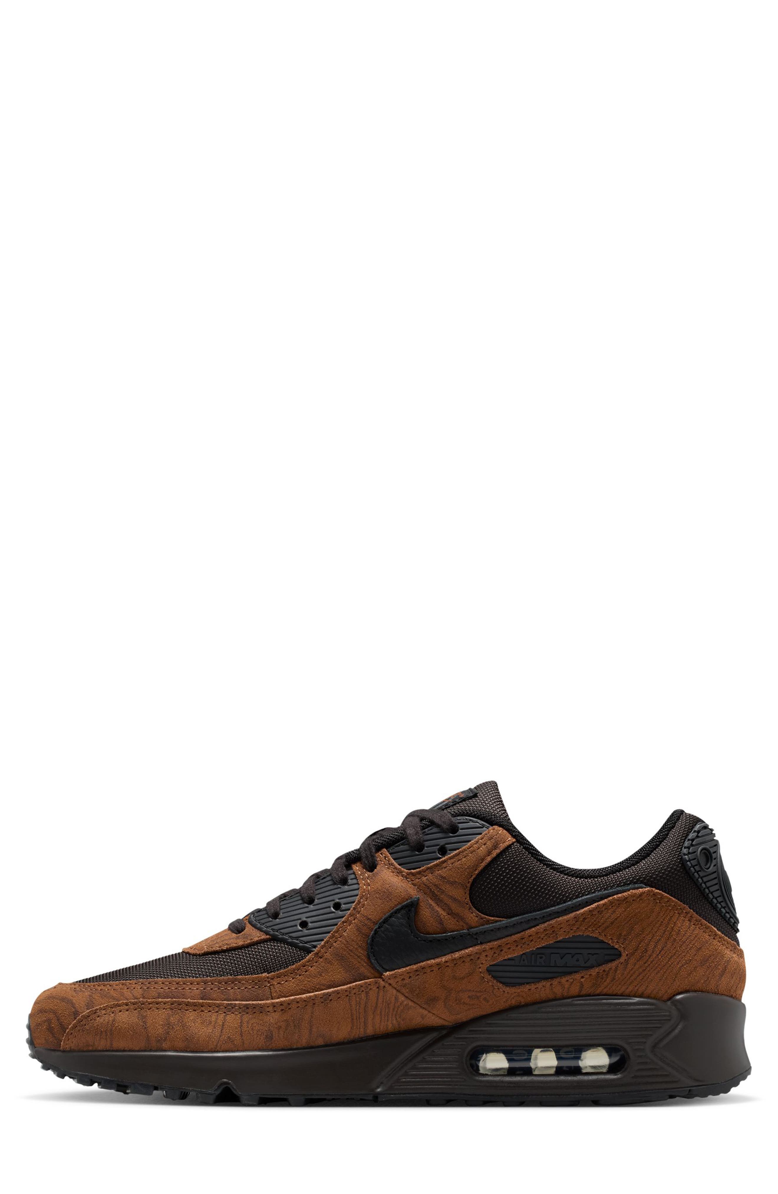 Air Max 90 PRM Sneaker, Alternate, color, LIGHT TAN/ BROWN/ BLACK