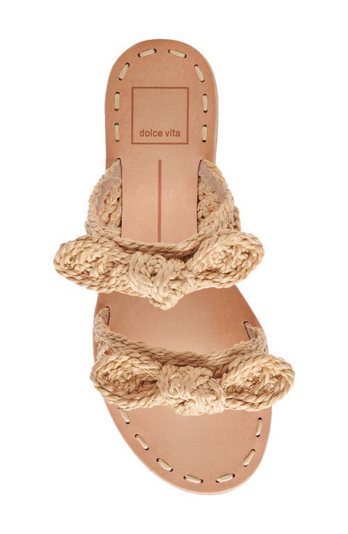 Dolce Vita Dinah Slide Sandal In Lt Natural Raffia