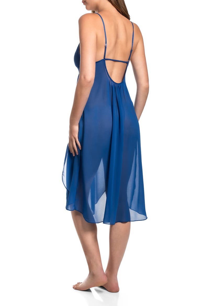 Lace Chiffon Nightgown, Alternate, color, ROYAL BLUE