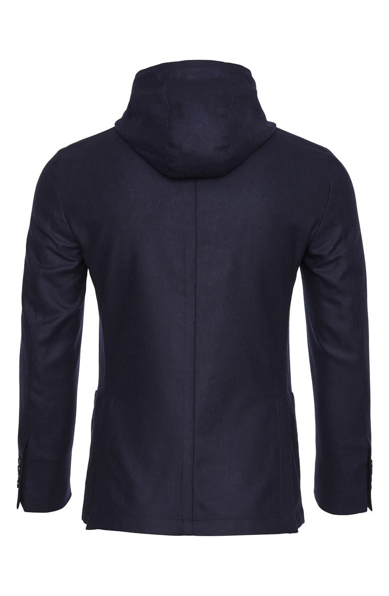 Emanuel Berg Loro Piana Wool & Cashmere Sport Coat with Removable Hooded Bib, Alternate, color,