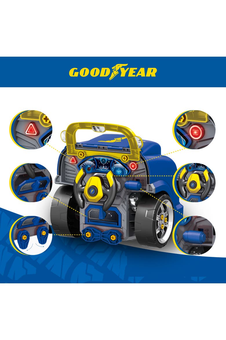 Pretend Play Take Apart Toy Engine Set for Kids - 48 Pcs Mechanic Toys Car Truck Fun Engine Toy for Children, Alternate, color, Navy