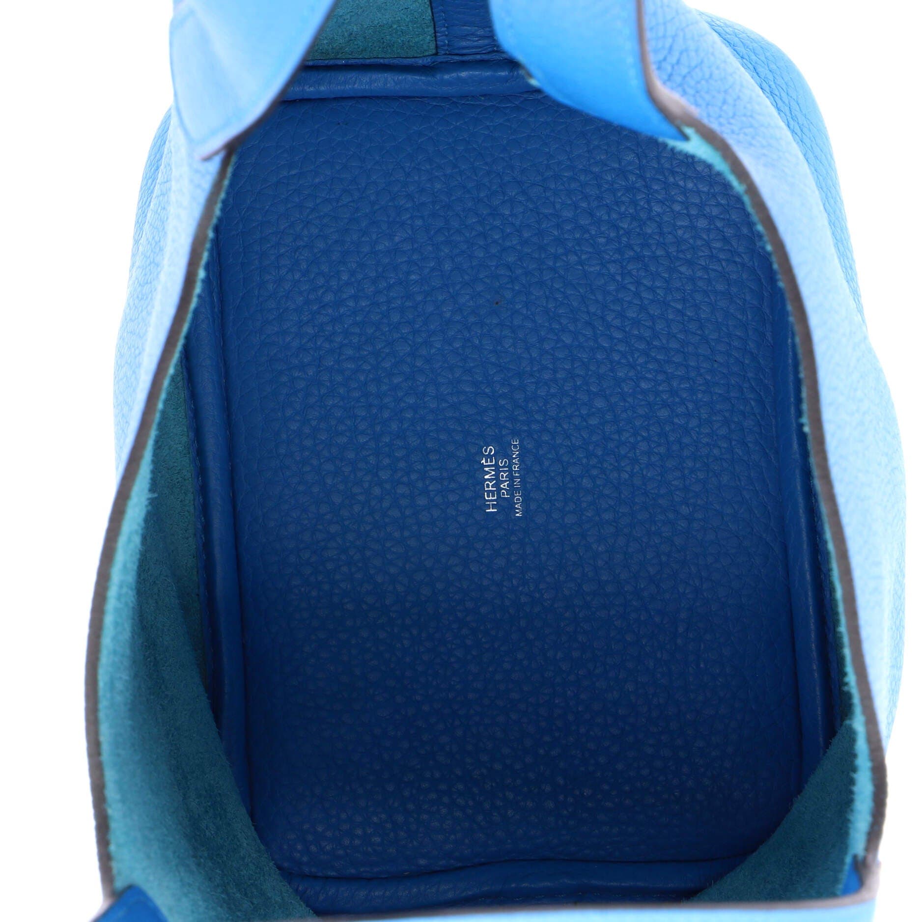 Pre-Owned Hermes Picotin Lock Bag Clemence PM, Alternate, color, Bleu Zanzibar