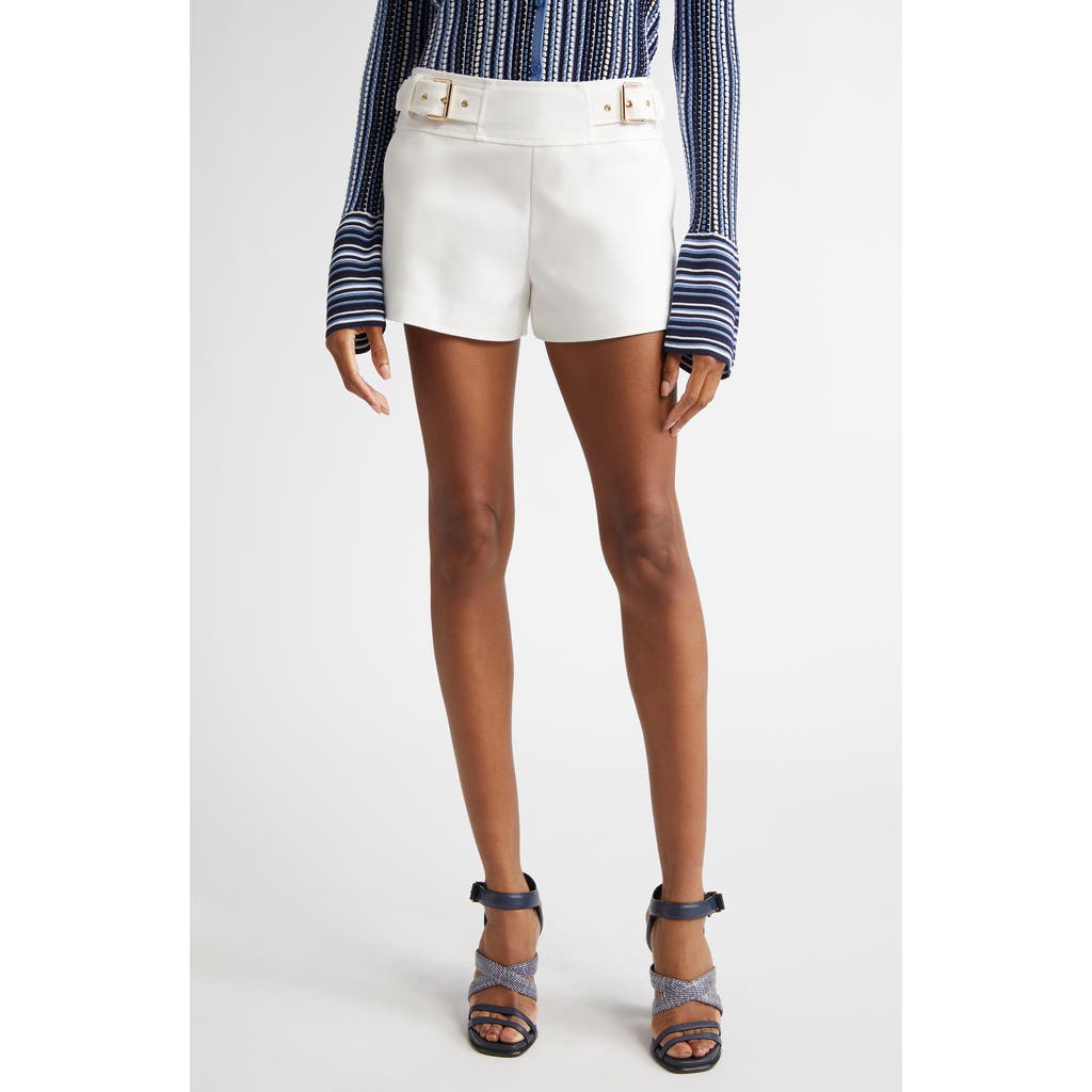RAMY BROOK RAMY BROOK ADITI BUCKLE DETAIL COTTON BLEND SHORTS