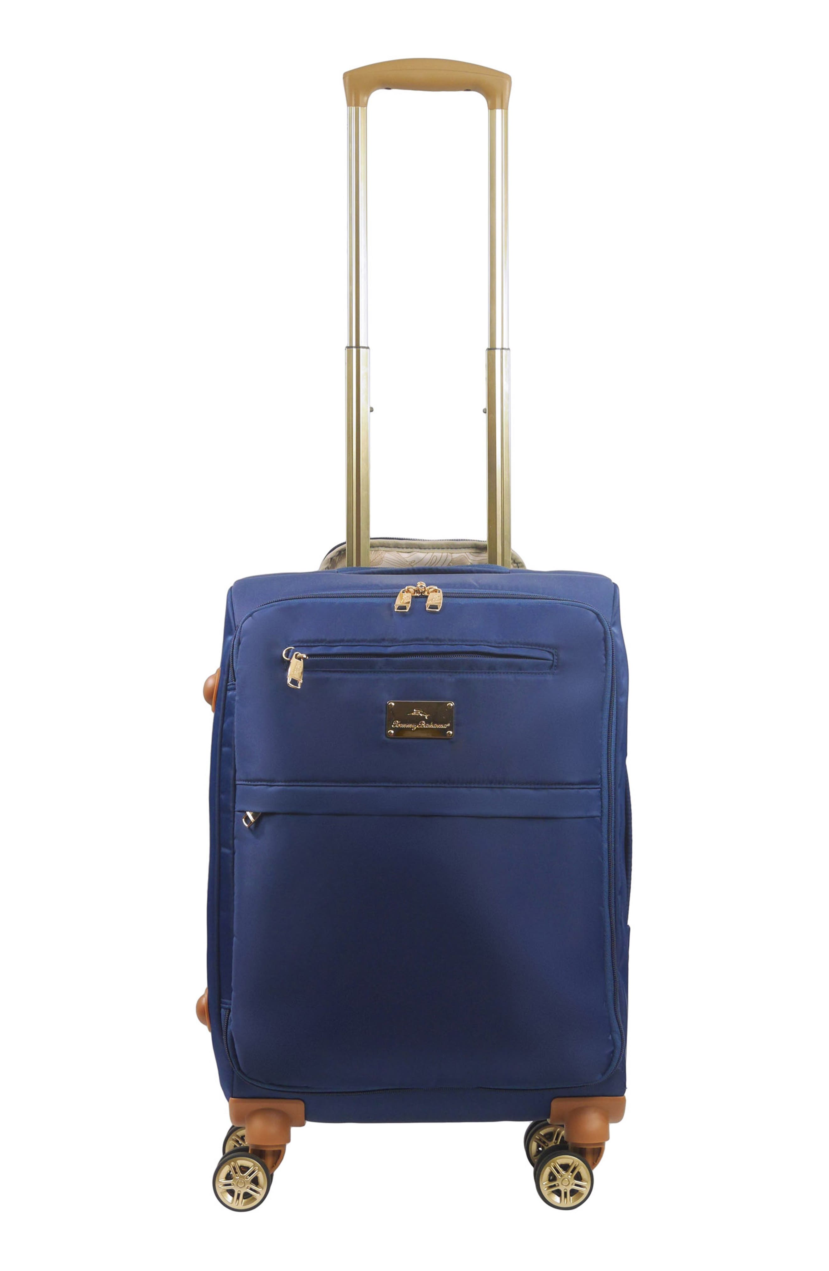 Tommy Bahama 22-Inch Softside Carry-On Spinner Luggage, Alternate, color, Navy