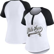 WEAR by Erin Andrews Women's WEAR by Erin Andrews White/Black Chicago White Sox Henley Raglan T-Shirt