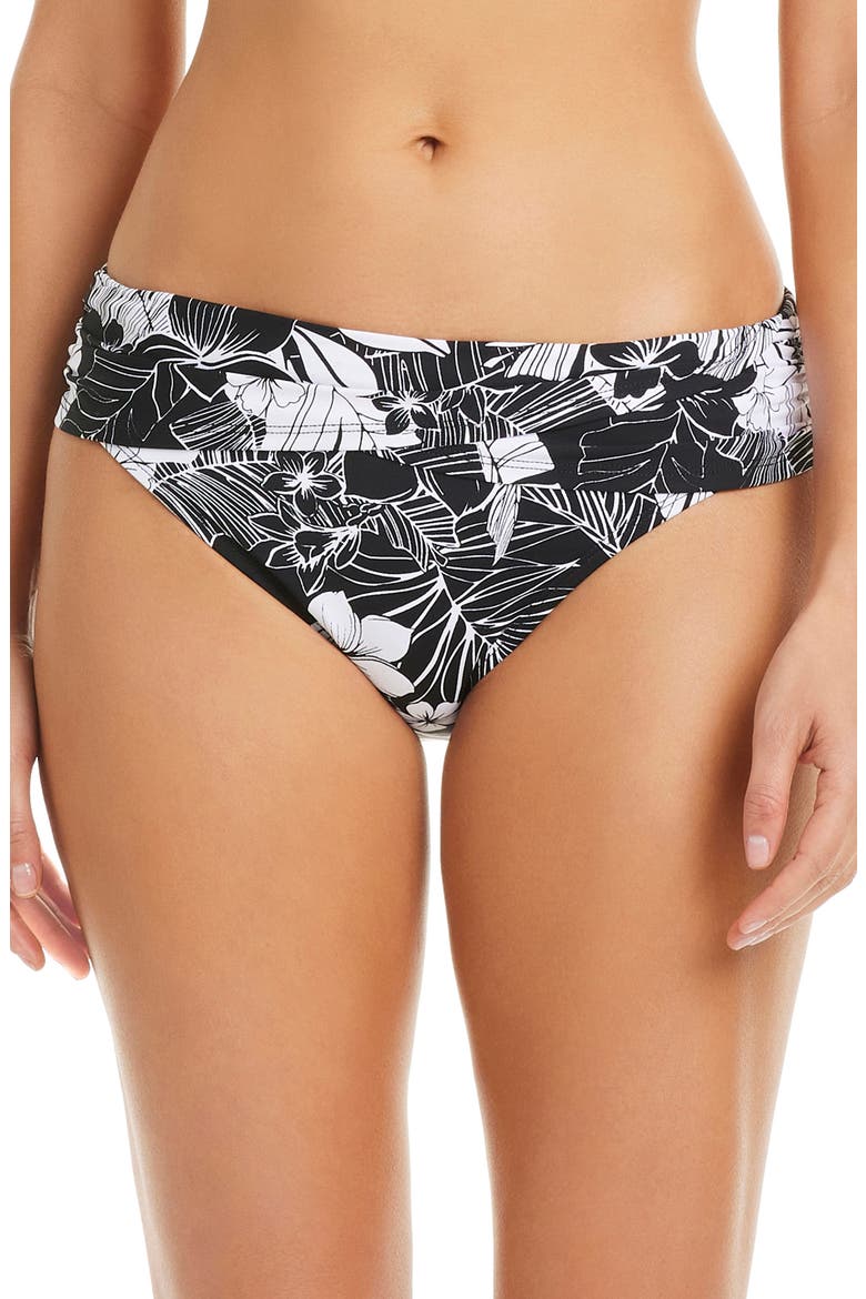 Sarong Hipster Bikini Bottoms, Main, color, BLACK