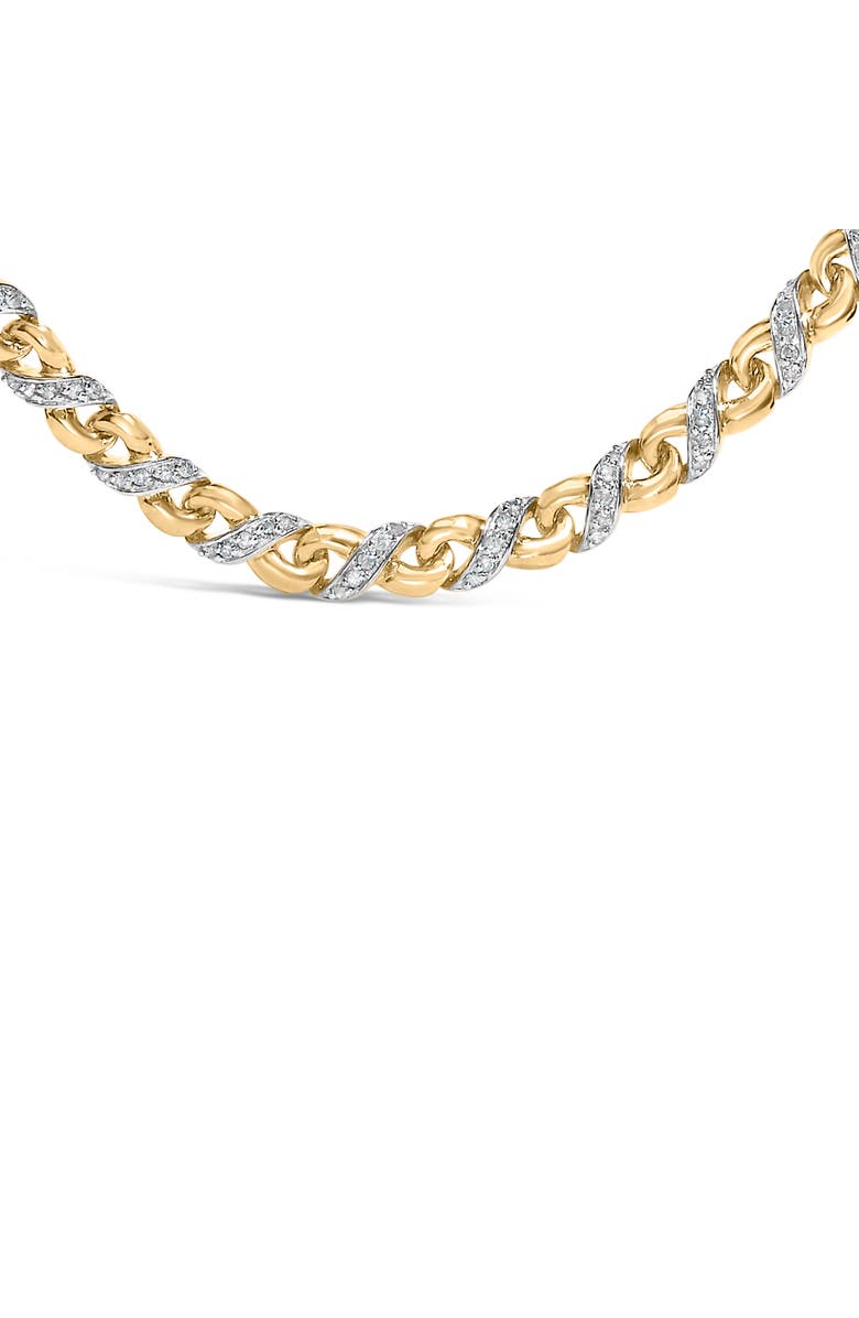 Haus of Brilliance 10K Yellow Gold 1 cttw Diamond Riviera Statement Pendant Necklace, Alternate, color, Yellow