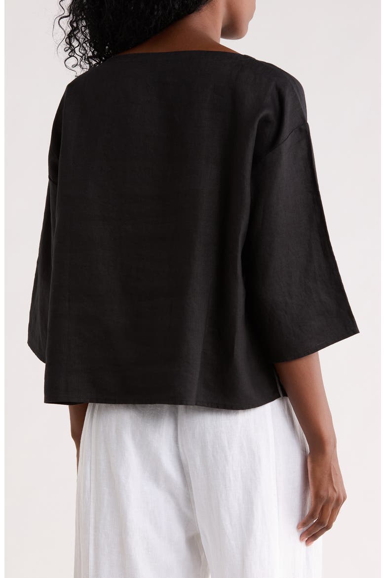 Bateau Neck Box Top, Alternate, color, BLACK