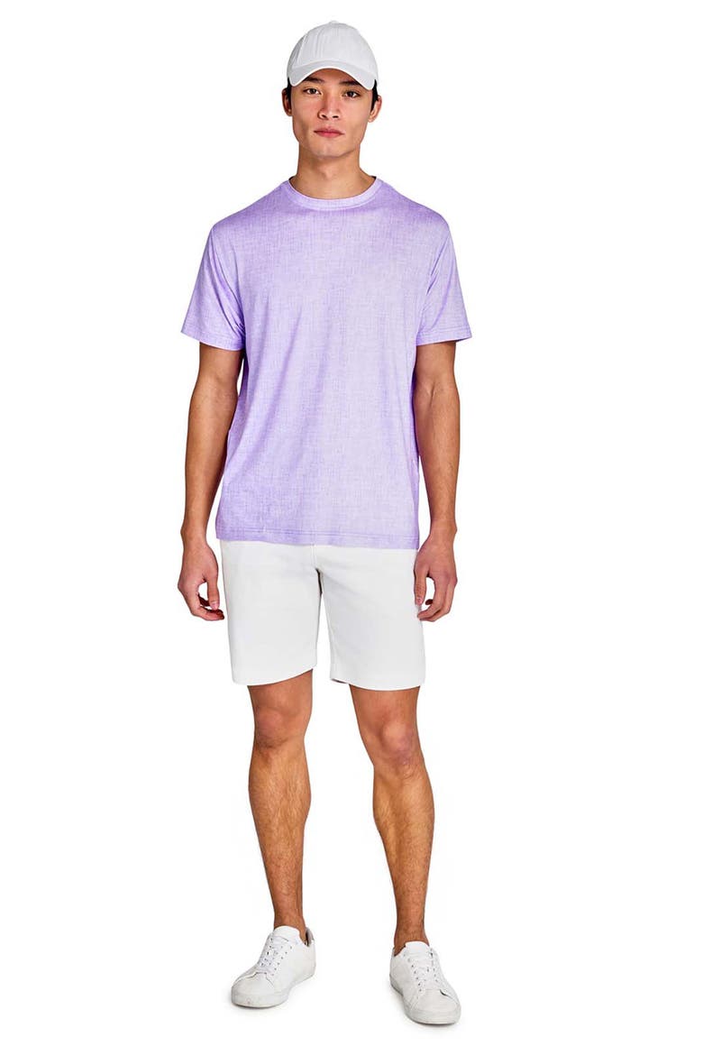 Regular Fit Chambray Recycled Performance Golf T-Shirt, Alternate, color, LILAC