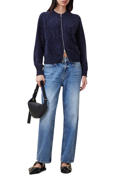 Allsaints Ida High Rise Straight Jeans In Mid Indigo In Mid Indigo