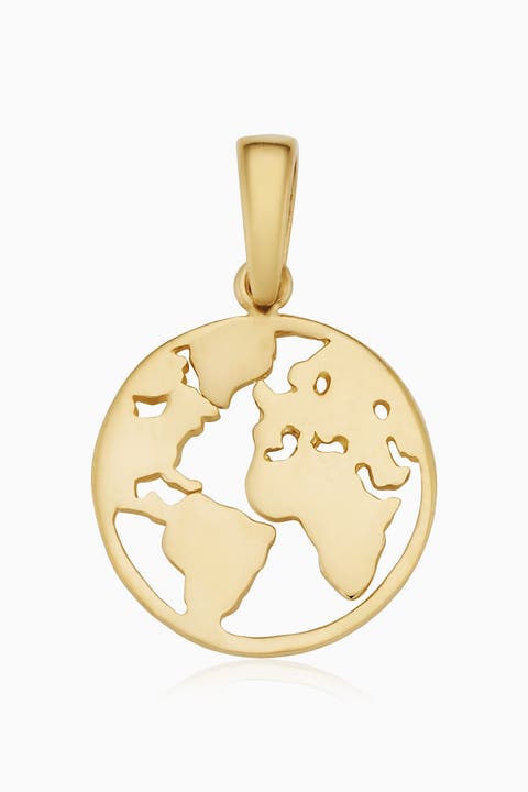 14K Yellow Gold Joy to the World Pendant Necklace