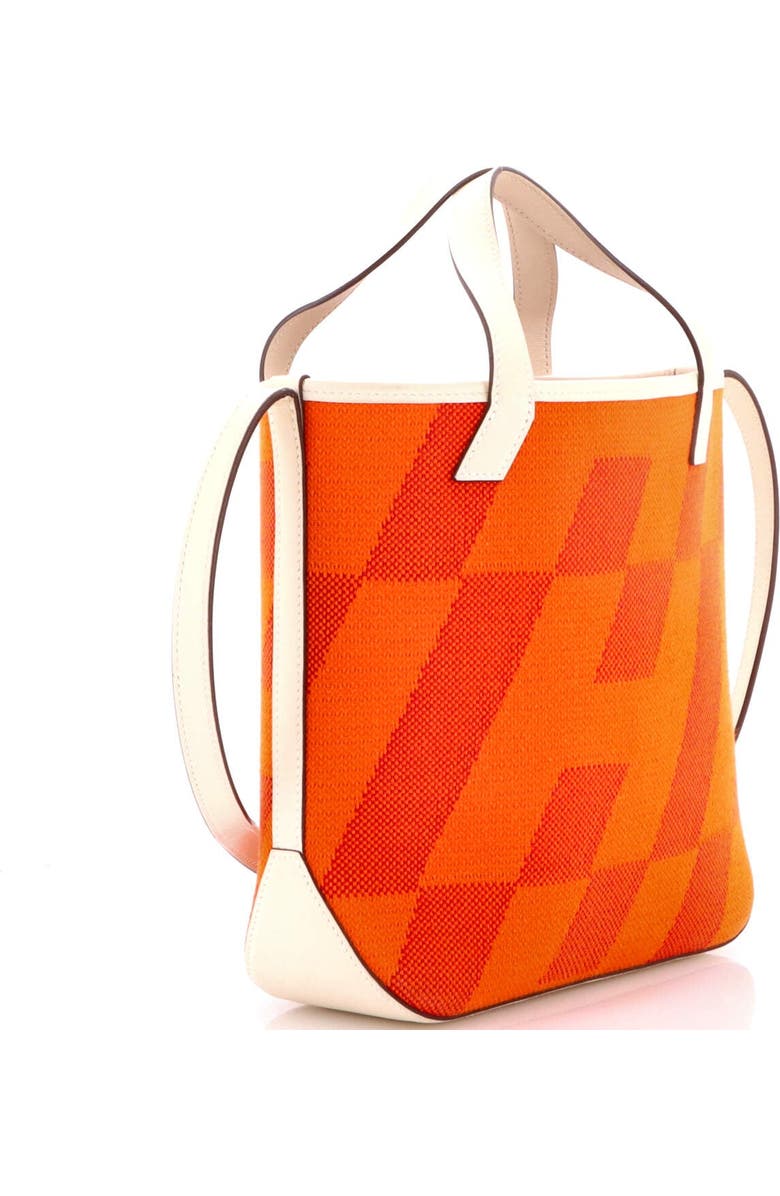 Pre-Owned Hermes Cabas H en Biais Tote Canvas with Leather 27, Alternate, color, Feu