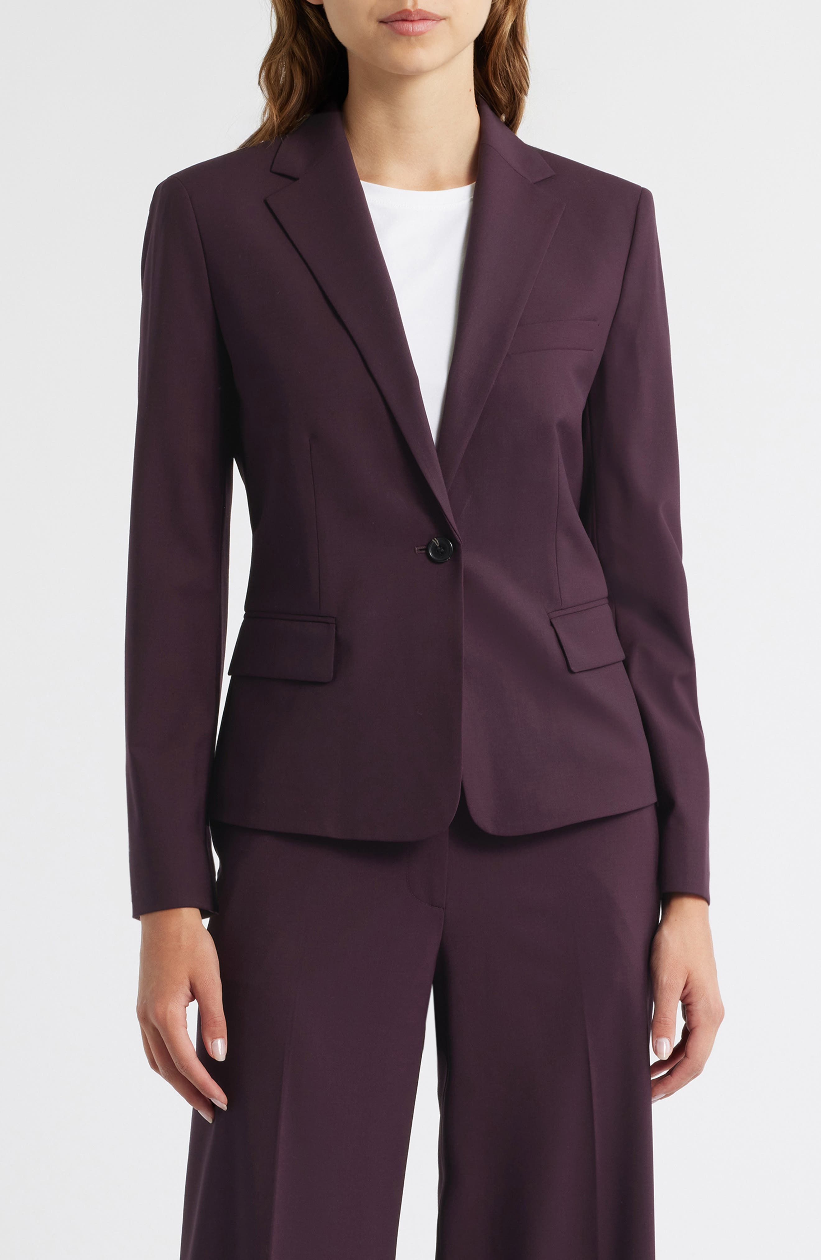 Theory Slim Fit Stretch Wool Blazer