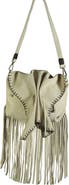 Carlos Falchi Fringe Butterfly Suede Bag
