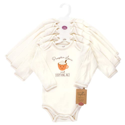 Touched By Nature Organic Cotton Long-sleeve Bodysuits In Multi