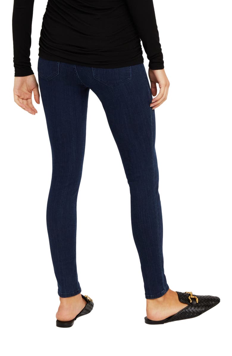MOTHERHOOD MATERNITY Plus Super Stretch Secret Fit Over The Belly Skinny Ankle Jeans, Main, color, 