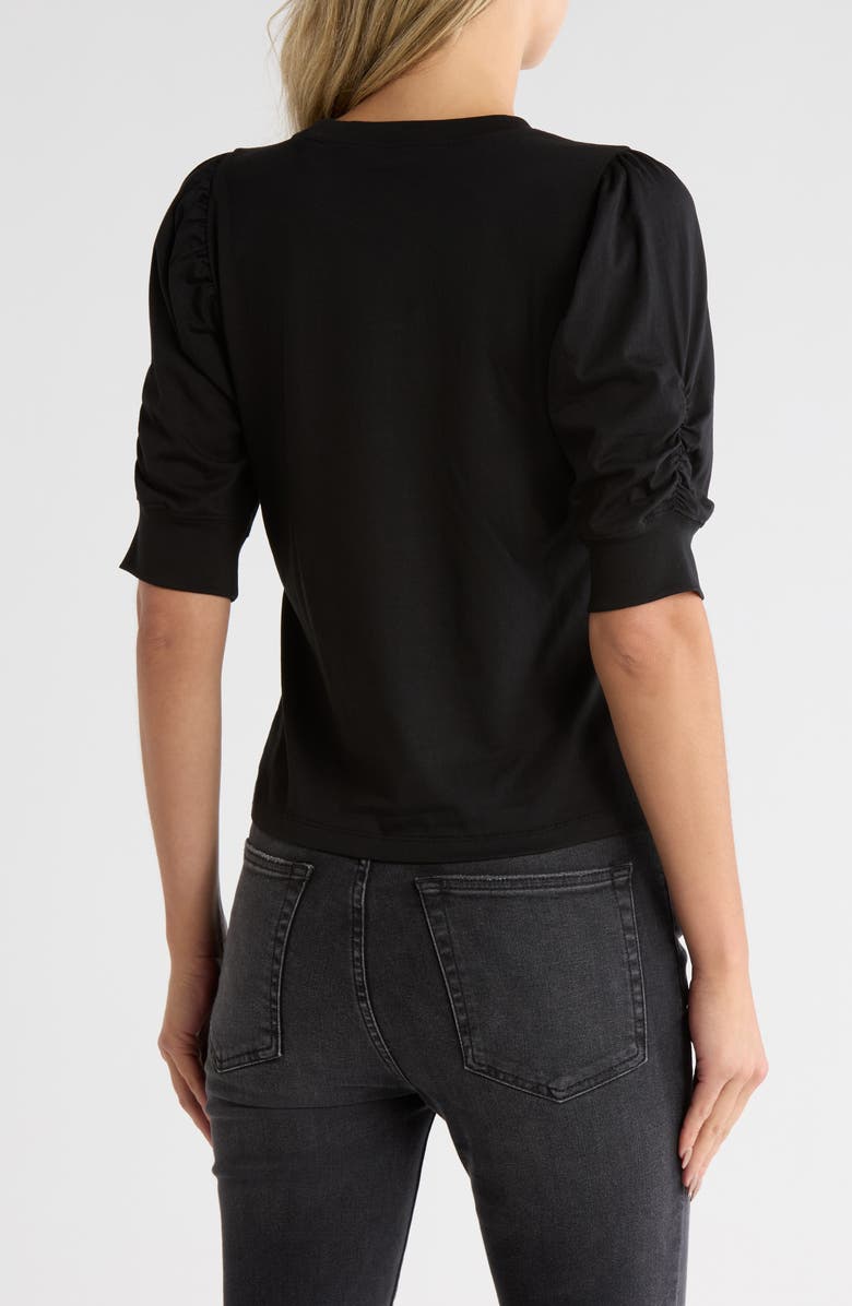 FRAME The Frankie Puff Sleeve T-Shirt, Alternate, color, Black